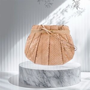 🌺Super Rare Vintage 1970's/1980’s Judith Leiber Tan Snakeskin Shoulder Bag EUC